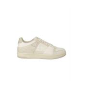 Lave lædersneakers - Beige