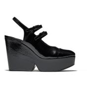 Elegant Åben-Tå Kile Sandal