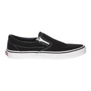 Sorte Slip-On Sneakers med Ruskindsoverdel