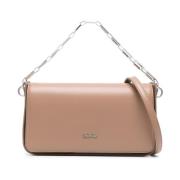 Beige Kæde Skulder Cross Body Taske