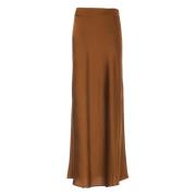 Bronze Maxi Satin Lang Nederdel