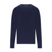 Blå Uld Crewneck Jumper