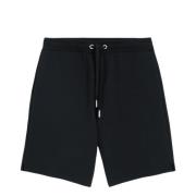 Afslappede Sorte Bomuld Elastan Shorts