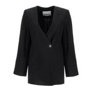 Tekstureret Jacquard Blazer