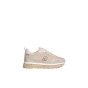 Monogram ruskind sneakers med metallogo