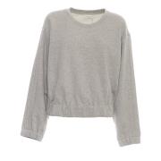 Grå Melange Crew-Neck Sweatshirt