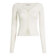 Ivory Knap Cardigan Sweater