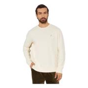 Beige sweatshirt med broderet logo