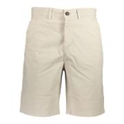 Beige Bermuda Shorts Regular Fit Cotton