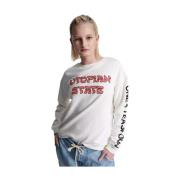 Hvid Utopian State Oversized Sweatshirt