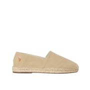 Beige ruskind espadrillos