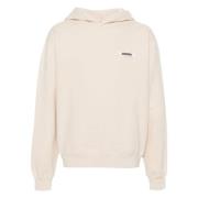 Luksus Beige Bomuld Hoodie