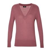 Lyserød Bomuld Cashmere Sweater