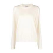 Elegant Beige Uld Sweater