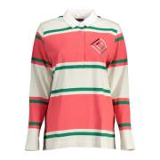 Langærmet Polo Shirt Pink Kvinder