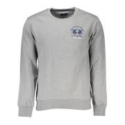 Grå Sweatshirt med Broderet Logo