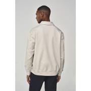 Stretch Cotton Polo Zip Sweater