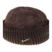 Suede Strik Beanie Hat