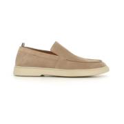 Beige Ruskind Slip-On Sandaler