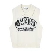 Grafisk Uld Blandings Krave Vest