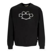 Sort Crew Neck Sweatshirt med Dogo Logo