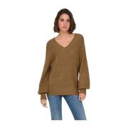 Glitterstrik V-hals sweater