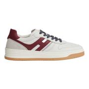 Bordeaux Læder Basket Style Sneakers