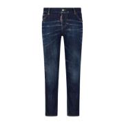 Slim Cut Denim Bukser Indigo Blå