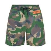 Camouflage Logo Badeshorts Militærgrøn