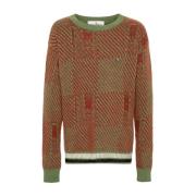 Rød Uldblanding Jacquard Sweater