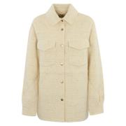 Tweed Overshirt med Lurex Detaljer