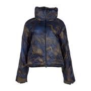 Tie-Dye Cropped Puffer Jacket