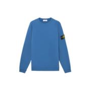 bomuld crewneck sweatshirt med ribdetaljer