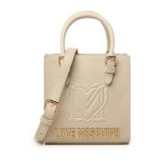 Guld Logo Beige Skuldertaske