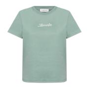 T-shirt med broderet logo