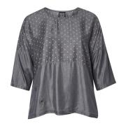 Elegant Lauren Bluse med 3/4 Ærmer