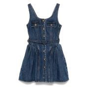 Flared Denim Mini Kjole