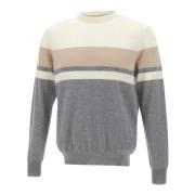 Stribet uld og cashmere sweater