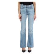 Flare Hemp Jeans Fem Lommer