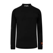 Logo Turtleneck Bomuld T-Shirt Sort/Hvid