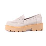 Slip-on ruskind loafers - Beige