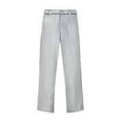 Wide Leg Denim Jeans Mænd Italien