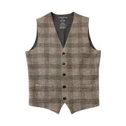 Brun Vest - Bomuld Elastan Blanding