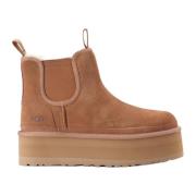 Platform Chelsea Boot i Chestnut