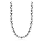 10mm Metallic Pearl Necklace with Silver