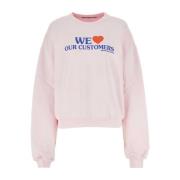 Pastel Pink Bomuldssweatshirt