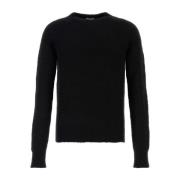 Sort alpaka blanding sweater