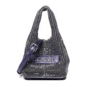 Rhinestone Dekor Magnetisk Lukning Midnight Taske