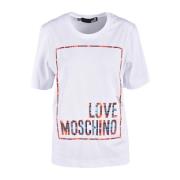 Hvid T-shirt fra Love Moschino Collection