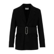 Stilfuld Sort Bomuld Blazer